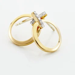 Boucles D'oreilles Pendantes Or Jaune Melissande Diamants