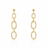 Boucles D'oreilles Pendantes Lina Acier Doré
