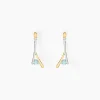 Boucles D'oreilles Pendantes Madli Or Bicolore Topaze