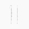Boucles D'oreilles Pendantes Laïa Argent Blanc