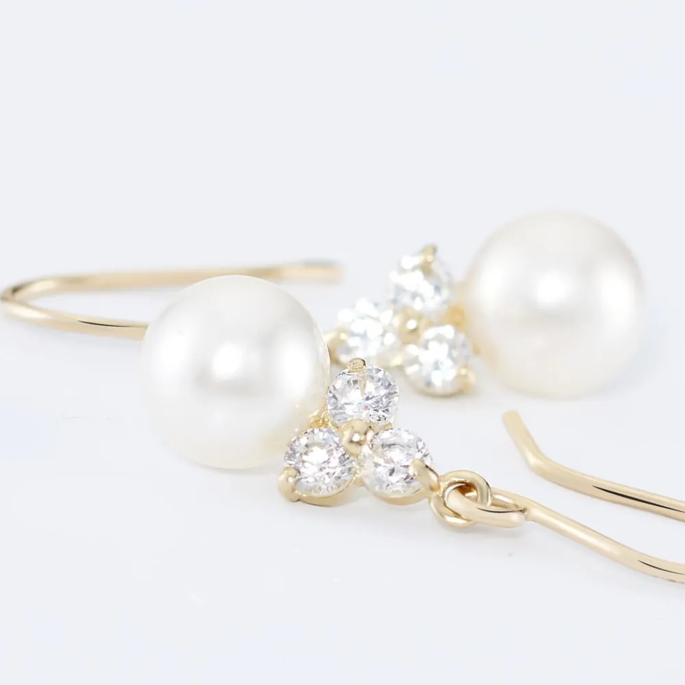 Boucles D'oreilles Pendantes Taissia Or Jaune Perle De Culture|Marc Orian Outlet