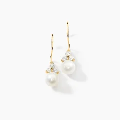 Boucles D'oreilles Pendantes Taissia Or Jaune Perle De Culture|Marc Orian Outlet