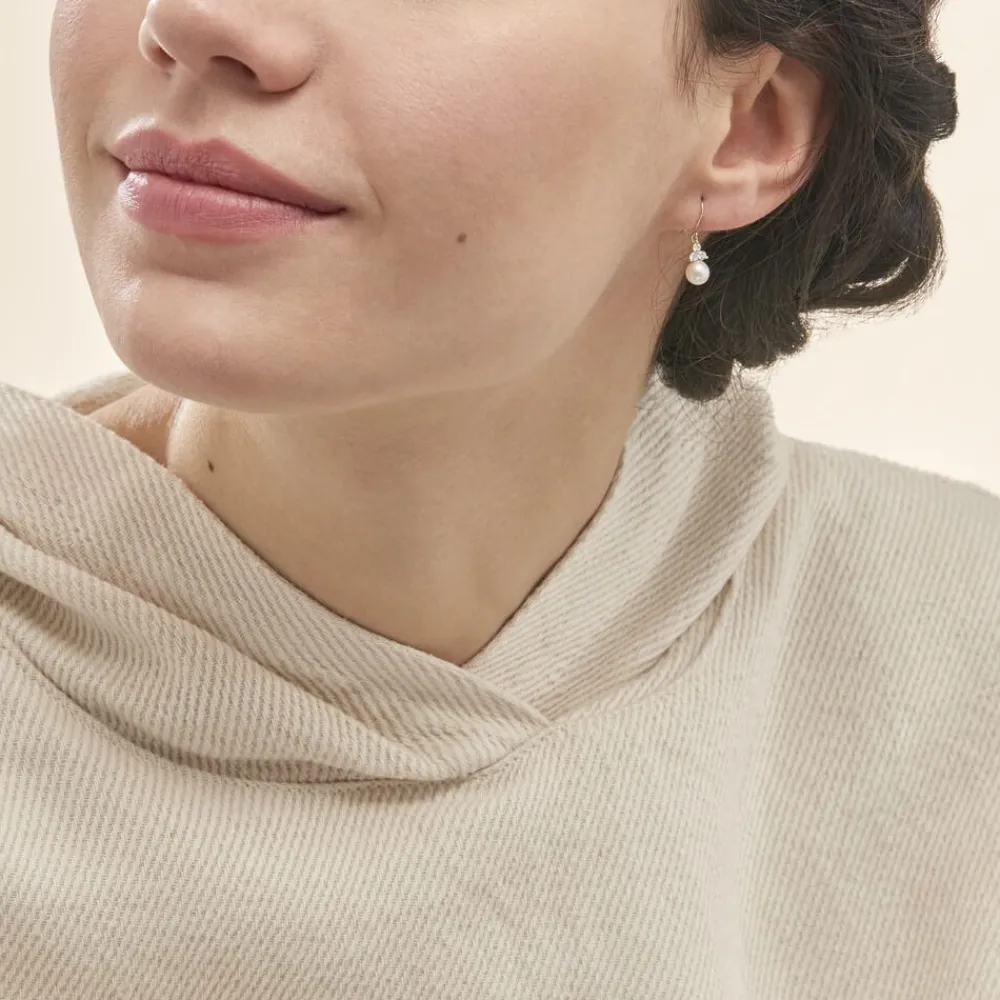 Boucles D'oreilles Pendantes Taissia Or Jaune Perle De Culture|Marc Orian Outlet