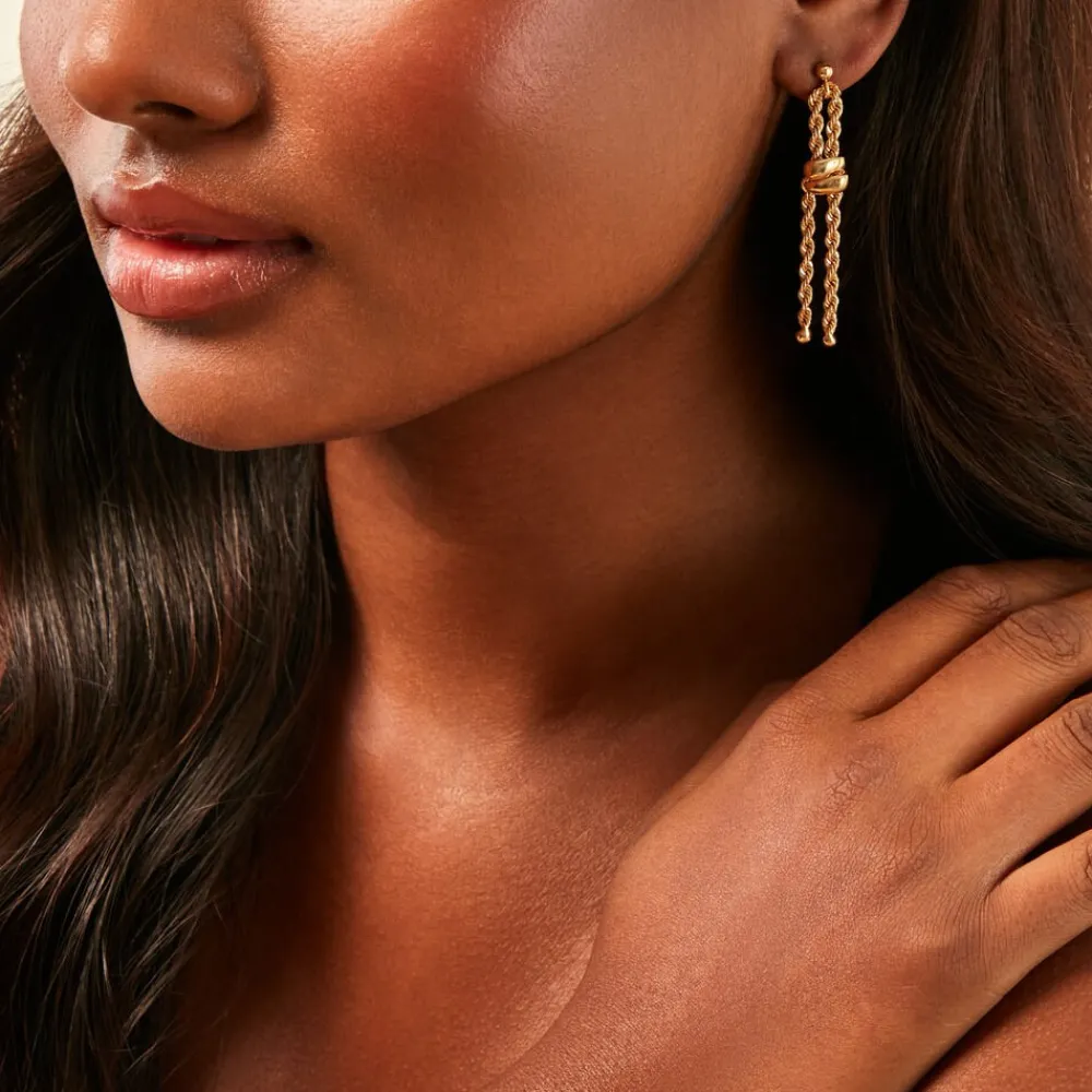 Boucles D'Oreilles Pendantes Cordelia Or Jaune|Marc Orian Hot