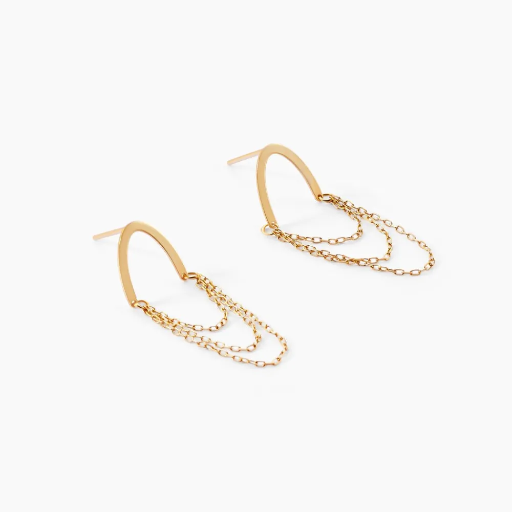 Boucles D'oreilles Pendantes Brin D'or Or Jaune|Marc Orian Clearance