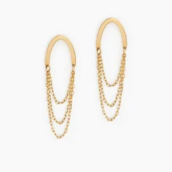 Boucles D'oreilles Pendantes Brin D'or Or Jaune|Marc Orian Clearance