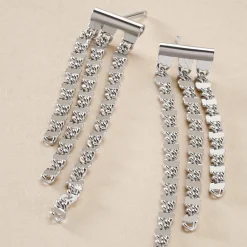 Boucles D'oreilles Pendantes Nissa Argent Blanc|Marc Orian Best