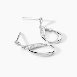 Boucles D'oreilles Pendantes Maritie De Zirconium|Marc Orian New