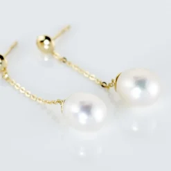 Boucles D'oreilles Pendantes Valera Or Jaune Perle De Culture|Marc Orian Clearance