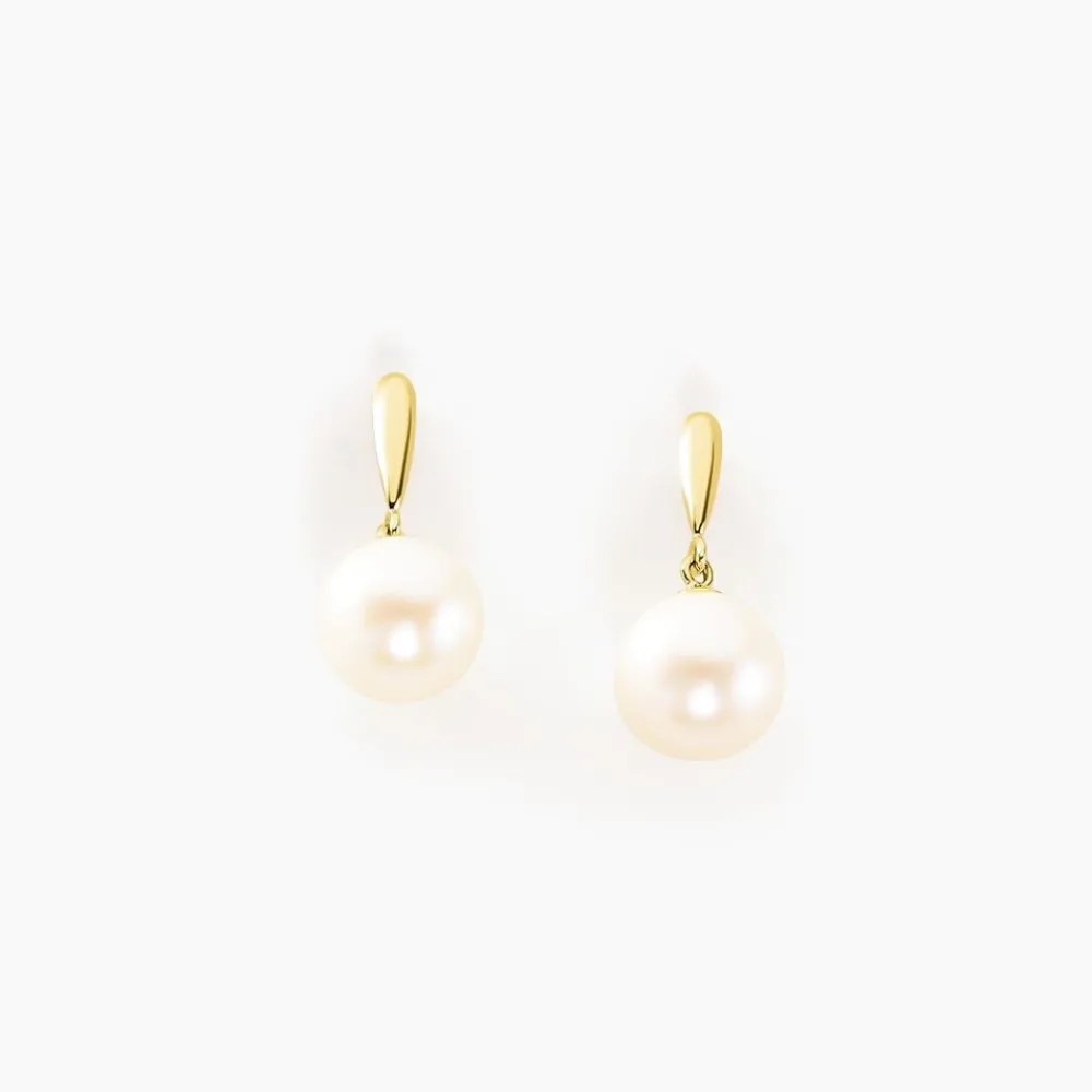 Boucles D'oreilles Pendantes Sibylle Or Jaune Perle De Culture|Marc Orian Hot