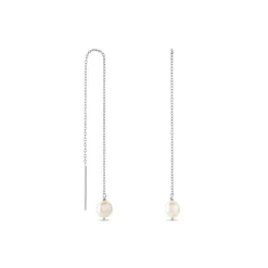 Boucles D'oreilles Pendantes Garance Argent Blanc Perle De Culture|Marc Orian Online