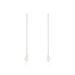 Boucles D'oreilles Pendantes Garance Argent Blanc Perle De Culture|Marc Orian Online