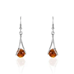 Boucles D'oreilles Pendantes Argent Blanc Simona Ambre|Marc Orian Hot