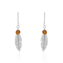 Boucles D'oreilles Pendantes Argent Blanc Adriane Ambres|Marc Orian Sale
