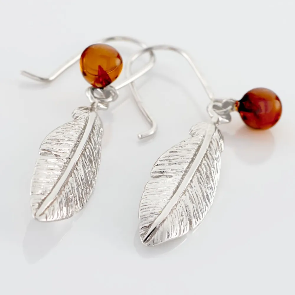 Boucles D'oreilles Pendantes Argent Blanc Adriane Ambres|Marc Orian Sale