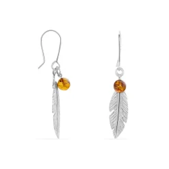 Boucles D'oreilles Pendantes Argent Blanc Adriane Ambres|Marc Orian Sale