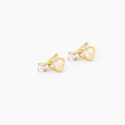 Boucles D'oreilles Pendantes Ludyvine Or Jaune Oxyde De Zirconium|Marc Orian Clearance