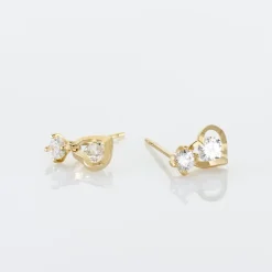 Boucles D'oreilles Pendantes Ludyvine Or Jaune Oxyde De Zirconium|Marc Orian Clearance