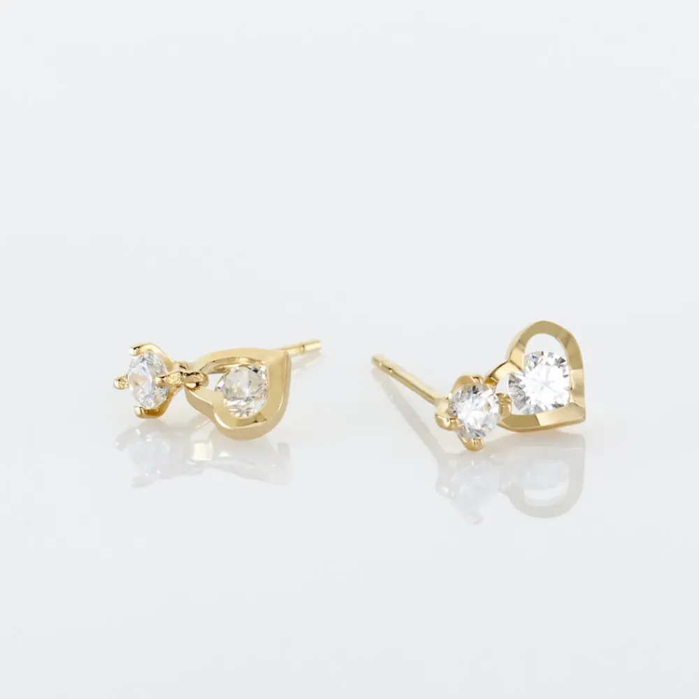 Boucles D'oreilles Pendantes Ludyvine Or Jaune Oxyde De Zirconium|Marc Orian Clearance