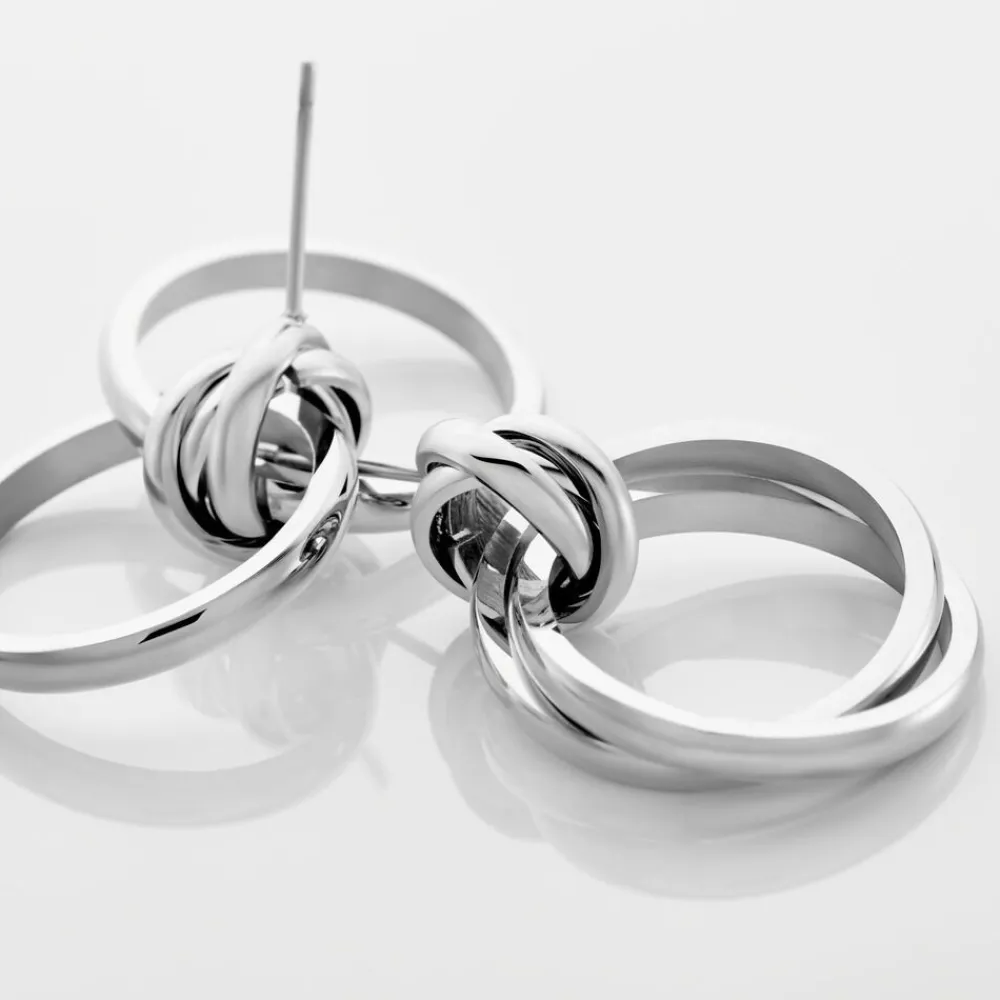 Boucles D'oreilles Pendantes Acier Blanc Allobrox|Marc Orian Sale