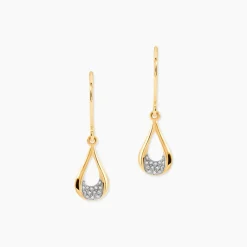 Boucles D'Oreilles Pendantes Ephraim Or Jaune Diamant|Marc Orian Sale