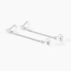 Boucles D'oreilles Pendantes Regane De Zirconium|Marc Orian Best