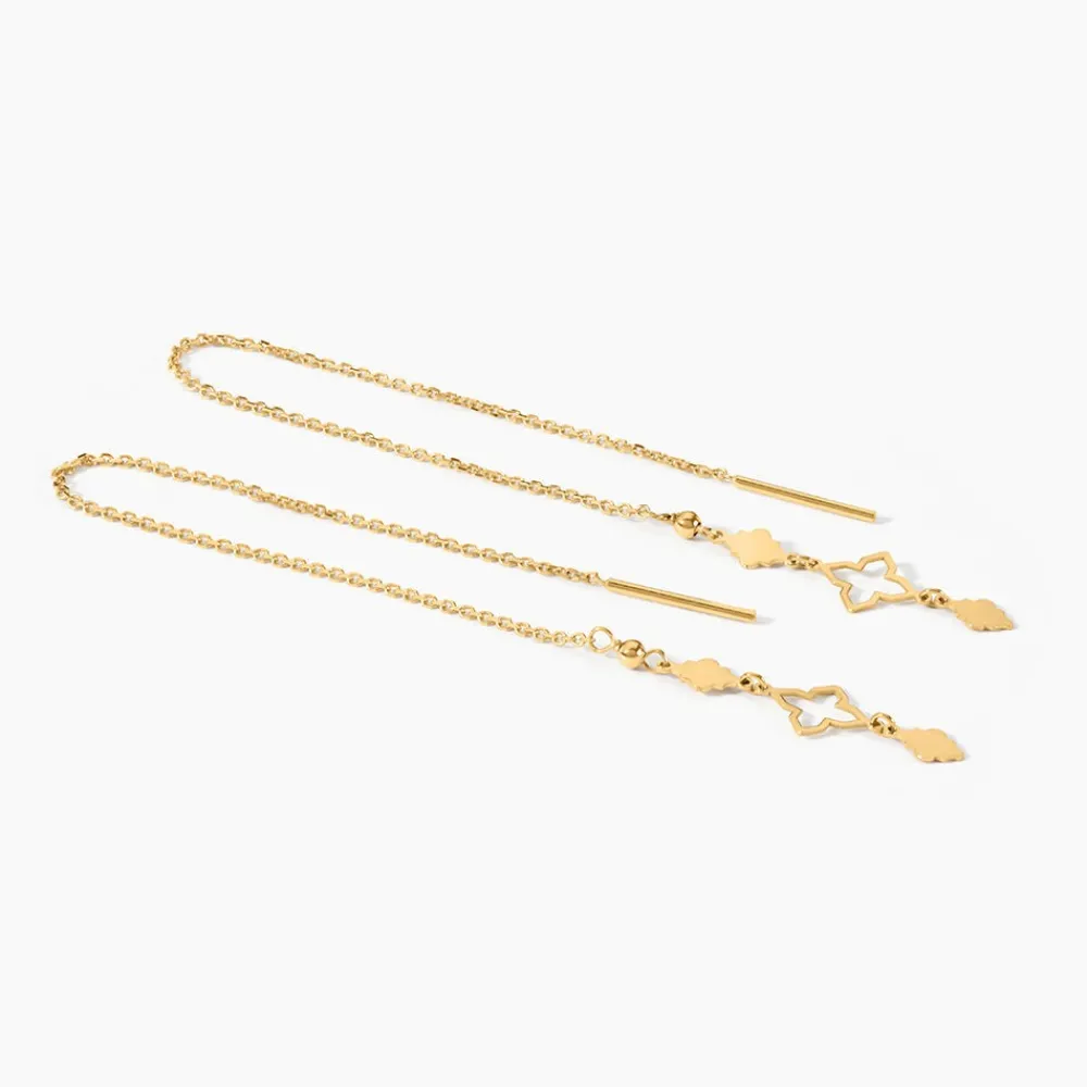 Boucles D'Oreilles Pendantes Khalilah Or Jaune|Marc Orian