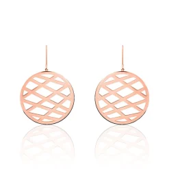 Boucles D'oreilles Pendantes Maelis Acier Rose|Marc Orian Outlet