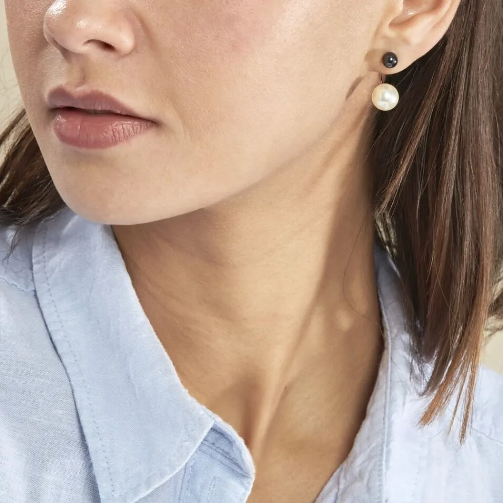 Boucles D'oreilles Pendantes Alyson Argent Blanc Céramique|Marc Orian