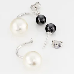 Boucles D'oreilles Pendantes Alyson Argent Blanc Céramique|Marc Orian