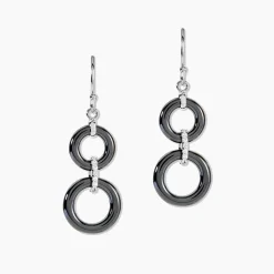 Boucles D'oreilles Pendantes Narcissa Argent Blanc Céramique Et Oxyde|Marc Orian Hot