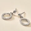 Boucles D'oreilles Pendantes Kimber Argent Blanc Oxyde De Zirconium|Marc Orian Online