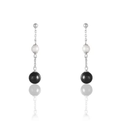 Boucles D'oreilles Pendantes Lucia Cera Argent Blanc Perle De Culture|Marc Orian Discount