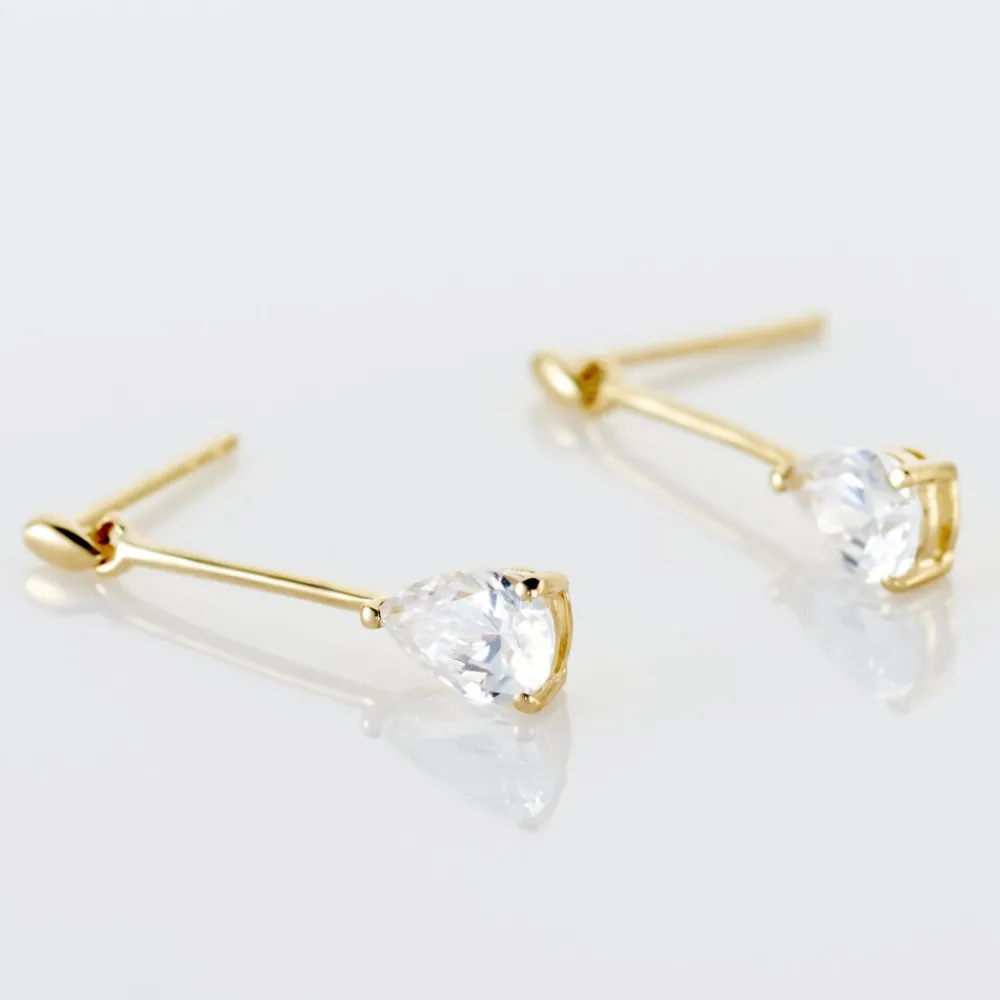 Boucles D'oreilles Pendantes Goutte De Zirconium|Marc Orian Outlet