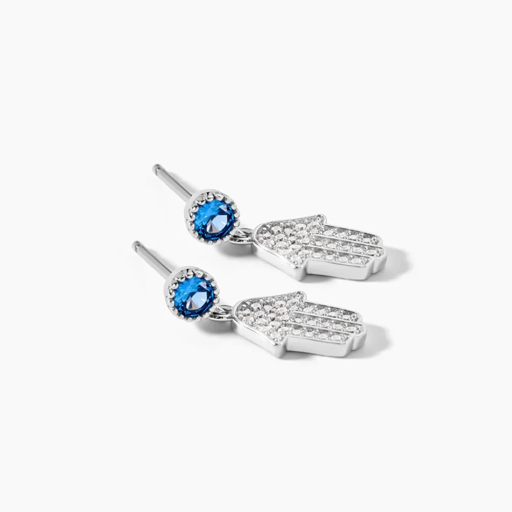 Boucles D'oreilles Pendantes Fidelma Argent Blanc Spinelle Oxyde|Marc Orian Outlet