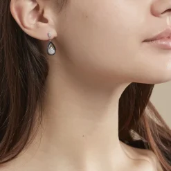 Boucles D'oreilles Pendantes Marina Cera Argent Céramique Et Oxyde|Marc Orian Sale
