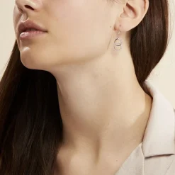 Boucles D'oreilles Pendantes Isabel Argent Blanc Oxyde De Zirconium|Marc Orian Outlet