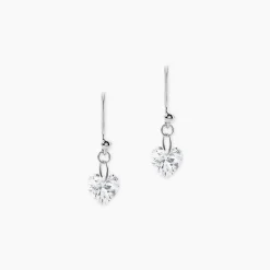 Boucles D'oreilles Pendantes Argent Blanc Sopher Oxydes De Zirconium|Marc Orian Outlet