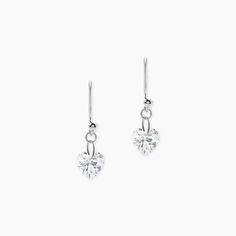 Boucles D'oreilles Pendantes Argent Blanc Sopher Oxydes De Zirconium|Marc Orian Outlet