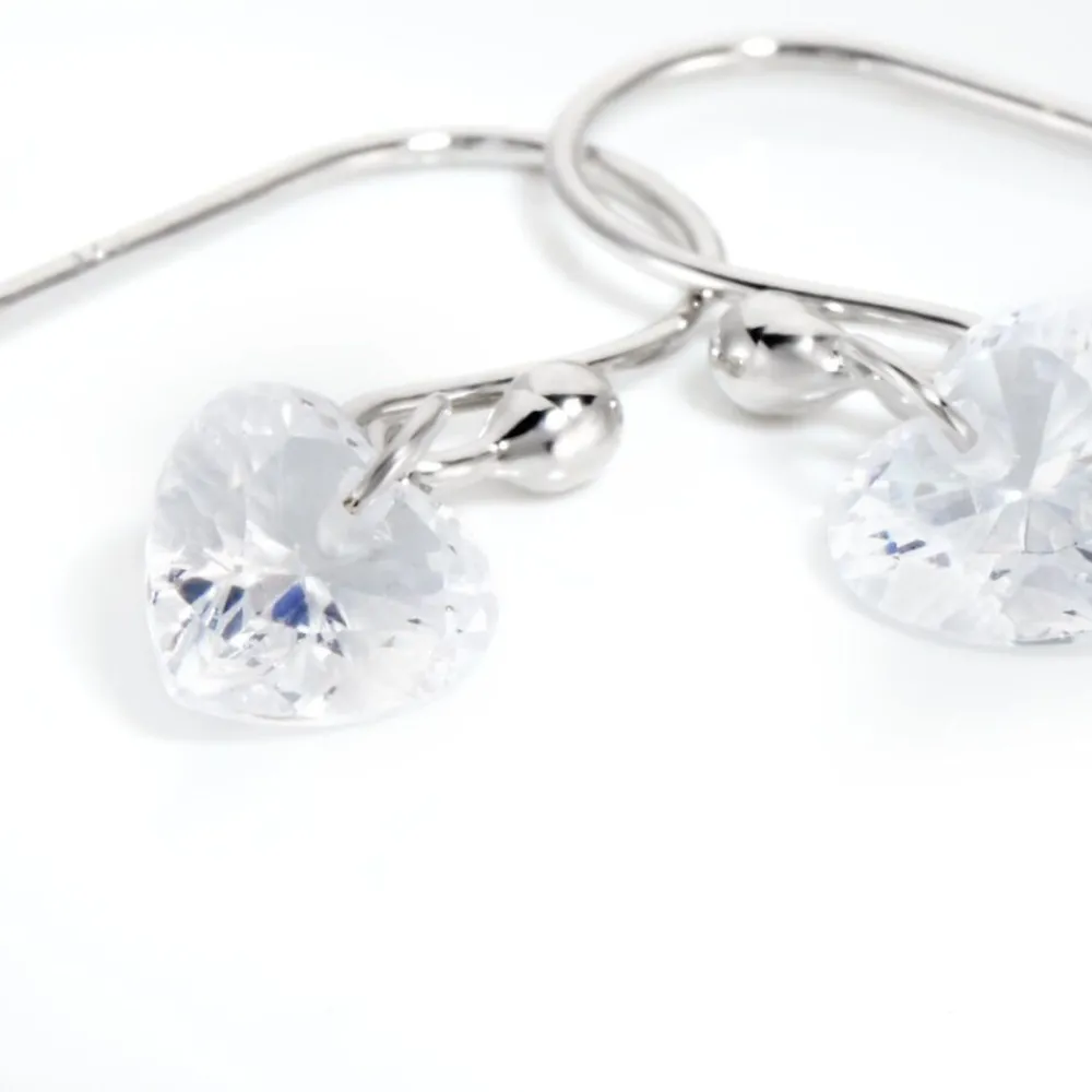 Boucles D'oreilles Pendantes Argent Blanc Sopher Oxydes De Zirconium|Marc Orian Outlet