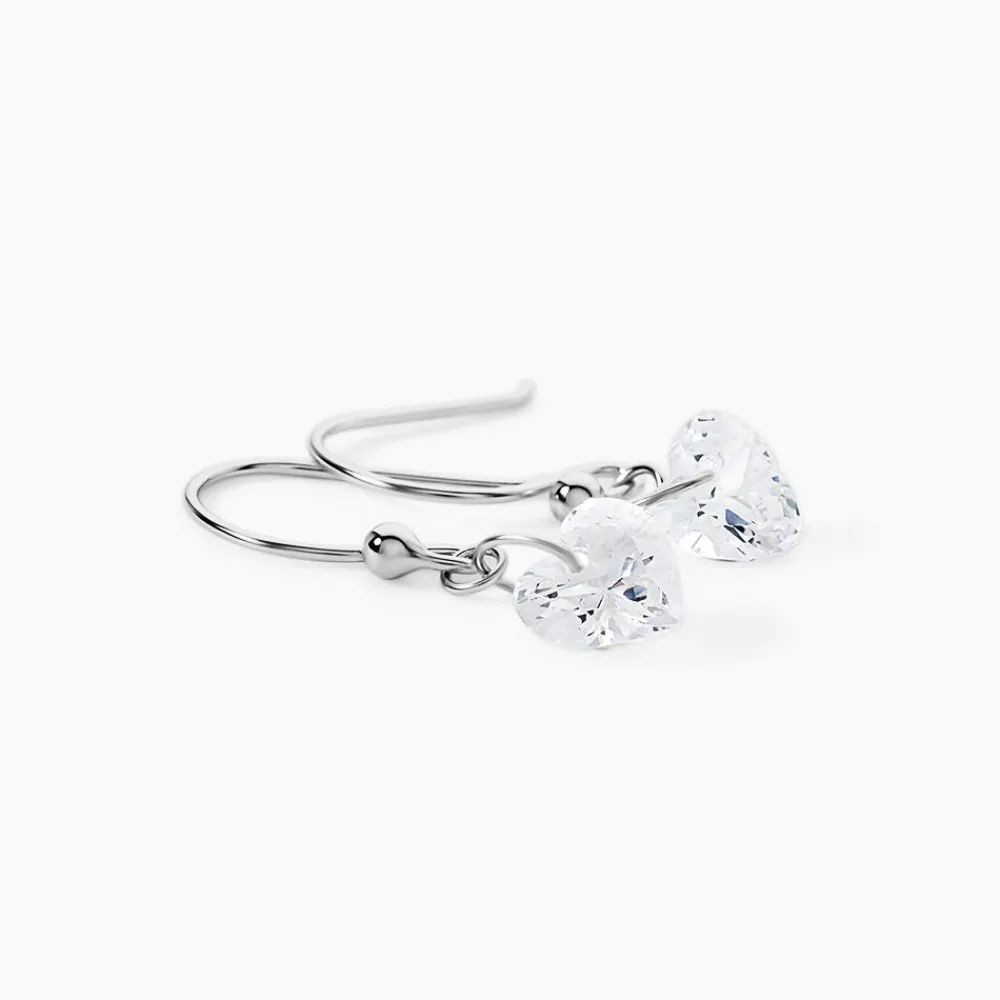 Boucles D'oreilles Pendantes Argent Blanc Sopher Oxydes De Zirconium|Marc Orian Outlet