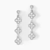 Boucles D'oreilles Pendantes Emmie Argent Blanc Oxyde De Zirconium|Marc Orian Best