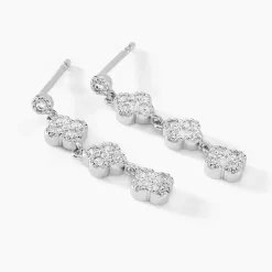 Boucles D'oreilles Pendantes Emmie Argent Blanc Oxyde De Zirconium|Marc Orian Best