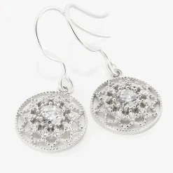 Boucles D'oreilles Pendantes Cassandria Argent Oxyde De Zirconium|Marc Orian Outlet