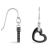 Boucles D'oreilles Pendantes Alena Argent Blanc Céramique Et Oxyde|Marc Orian