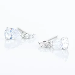Boucles D'oreilles Pendantes Marie-helena Argent Oxyde De Zirconium|Marc Orian New