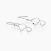 Boucles D'oreilles Pendantes Louison Argent Blanc|Marc Orian Outlet