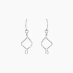Boucles D'oreilles Pendantes Louison Argent Blanc|Marc Orian Outlet