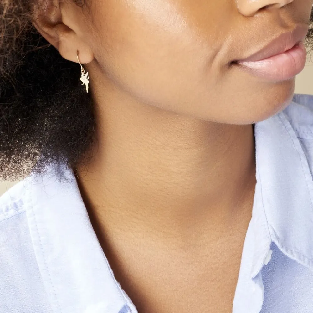 Boucles D'oreilles Pendantes Fee Or Jaune|Marc Orian