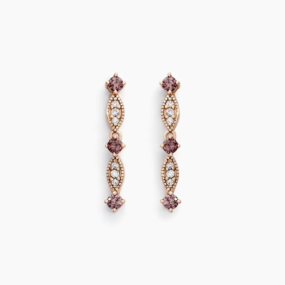 Boucles D'oreilles Pendantes Eugenie Argent Rose Oxyde De Zirconium|Marc Orian Clearance